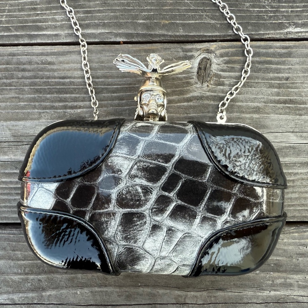 Clutch or crossbody bag with skull. New without tags